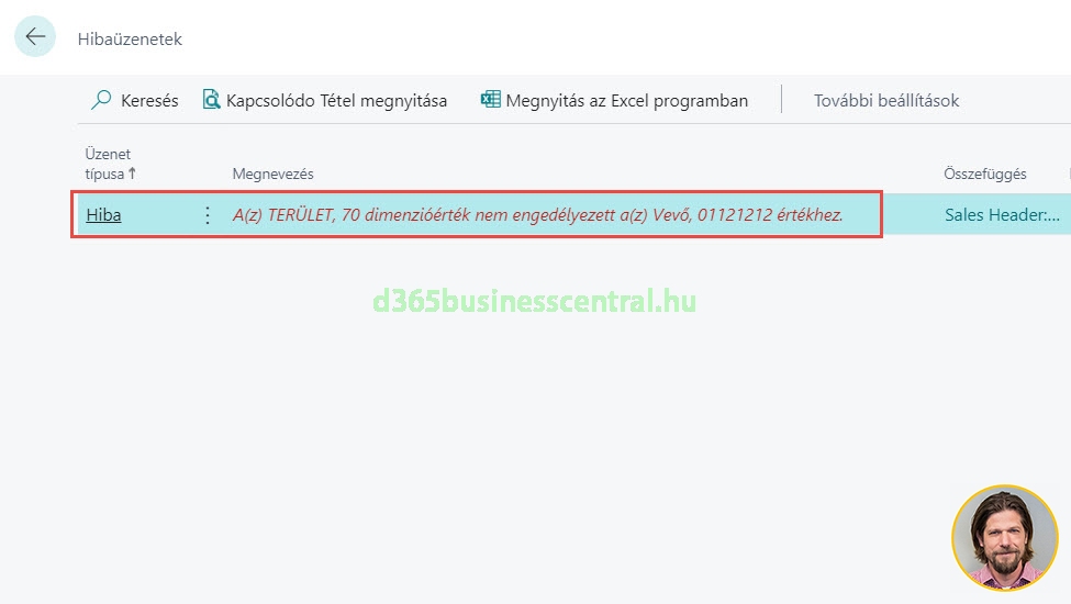 Microsoft Dynamics 365 Business Central - Alapértelmezett dimenziók