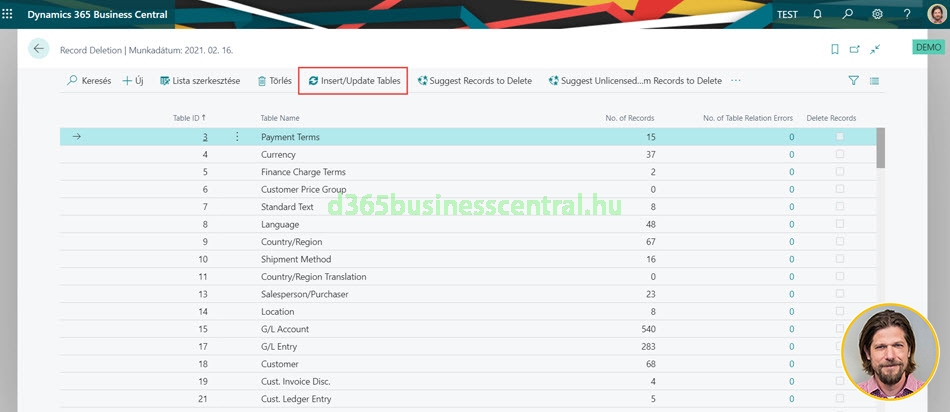 Business Central - Record Deletion Tool