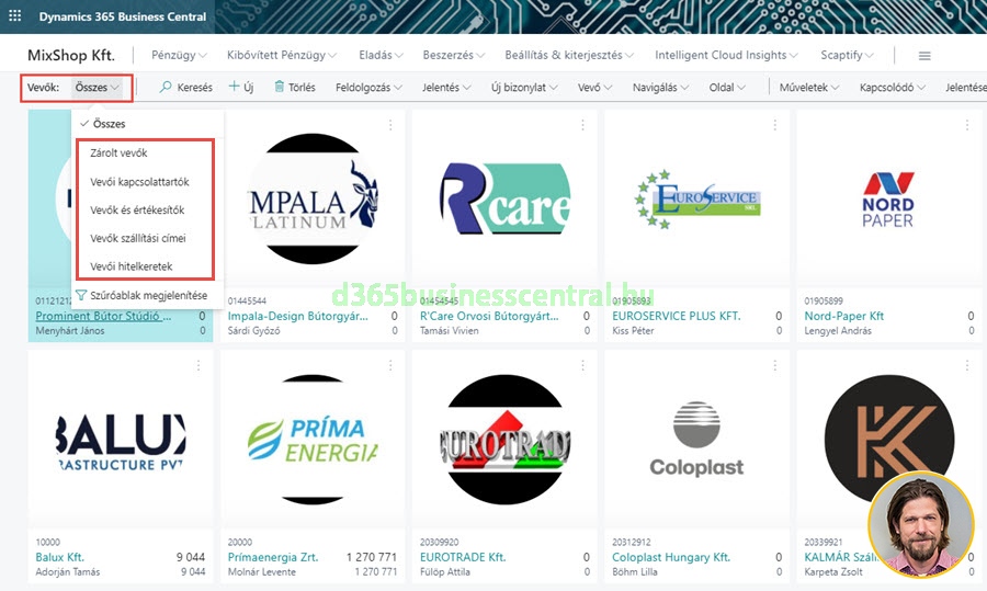 Microsoft Dynamics 365 Business Central - SmarList (okos lista)