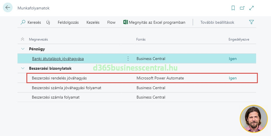 Business Central workflow