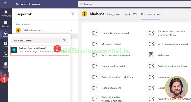 Business Central - Teams alkalmazás