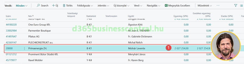 Dynamics 365 Business Central - vevők összevonása
